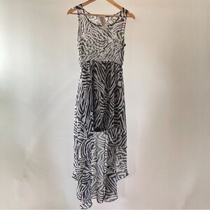 Free People Black and White High Low Dress Size S